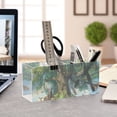 thumbnail image 4 of Animals Surrounded Tree Acrylic Pencil Pen Holder Cup 4 Compartments Desktop Organiser 7.87"x2.78"x3.54", 4 of 7