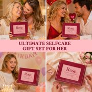 Green Canyon Spa Gift Baskets for Women, Rose Scent Bath Sets with Tumbler, Happy Birthday Gifts Ideas for Her