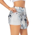 thumbnail image 1 of Balery Sea Animal Pantalones cortos deportivos para mujer con forro y dos bolsillos, elásticos, para entrenamiento, gimnasio, yoga-XX-Large, 1 of 7
