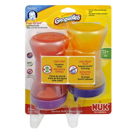 Gerber Graduates Fun Grips Spill-Proof Cups, 10.0 OZ