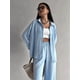 thumbnail image 5 of Conjuntos Casuales de Mujer para Estar en Casa, Camisas de Larga con Botones y Pantalones de Pierna , Chándal Azul S, 5 of 9