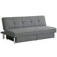 thumbnail image 1 of Costway Convertible Futon Sofa Bed Adjustable Couch Sleeper w/ Two Drawers Grey, 1 of 10