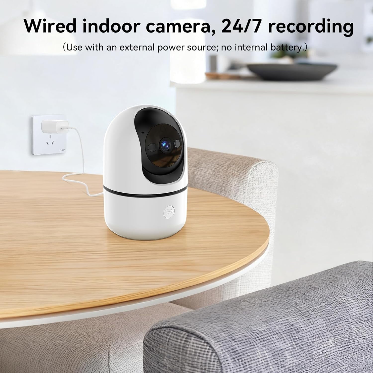 Jqimn 2K Indoor Security Camera with 360° Pan-Tilt and Night Vision photo 3