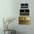 thumbnail image 2 of Signs ByLITA Classic Framed Designated Wheelchair Seating Sign (Navy Blue / White) - Large, 2 of 7