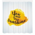 thumbnail image 3 of Ambesonne Love Shower Curtain, Yellow Grey Romantic, 69"Wx84"L, Yellow Black, 3 of 5