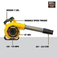 thumbnail image 2 of DEWALT FLEXVOLT 60V MAX Blower, Handheld, Tool Only (DCBL770B), 2 of 5