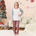 thumbnail image 1 of TIMIFIS Pyjamas de Noël pour Femmes Ensemble de Vacances de Noël Col Rond Manches Longues et Pantalon Long à Carreaux Rouges Vêtements de Détente Ensemble de Pyjamas de Noël Assortis pour la Famille, 1 of 4