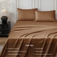 thumbnail image 6 of MooMee Duvet Cover Set Queen 600-TC 100% Extra Long-Staple Cotton Sateen Silky Smooth Luxury (Dark Orange), 6 of 8