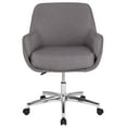 thumbnail image 4 of Flash Furniture Rochelle Home and Office Upholstered Mid-Back Chair in Light Gray Fabric, 4 of 5