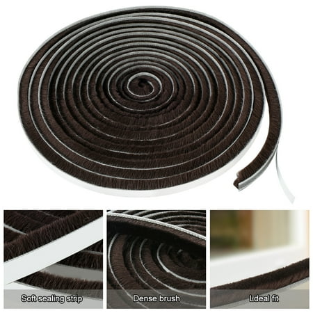 

BUTORY Door Weather Stripping High Density Felt Windproof Door Brush Strip Self-Adhesive Noise Reduction Brush Seal
