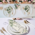 thumbnail image 3 of Sage Green Eucalyptus Cloth Napkins, Farmhouse Weeping Leaves Linen Washable and Reusable Dinner Napkins Set of 8, Table Napkin for Kitchen Party Birthday Wedding Hotel Housewarming 20"x20", 3 of 9