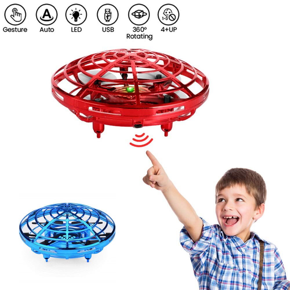Mini Drone 360° Rotating Smart UFO Drone for Kids Flying Toys Hand-Control USA 