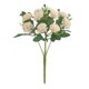 thumbnail image 3 of Flores Artificiales de Seda, 10 cabezas de Pintura al Óleo, Crisantemo y Hortensia, Blanco Marfil, 3 of 4