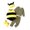 Yellow, variant on Baby Boys Girls Halloween Bee 5 Piece Outfit Striped Top Pants Vest Hat Socks 1-18M
