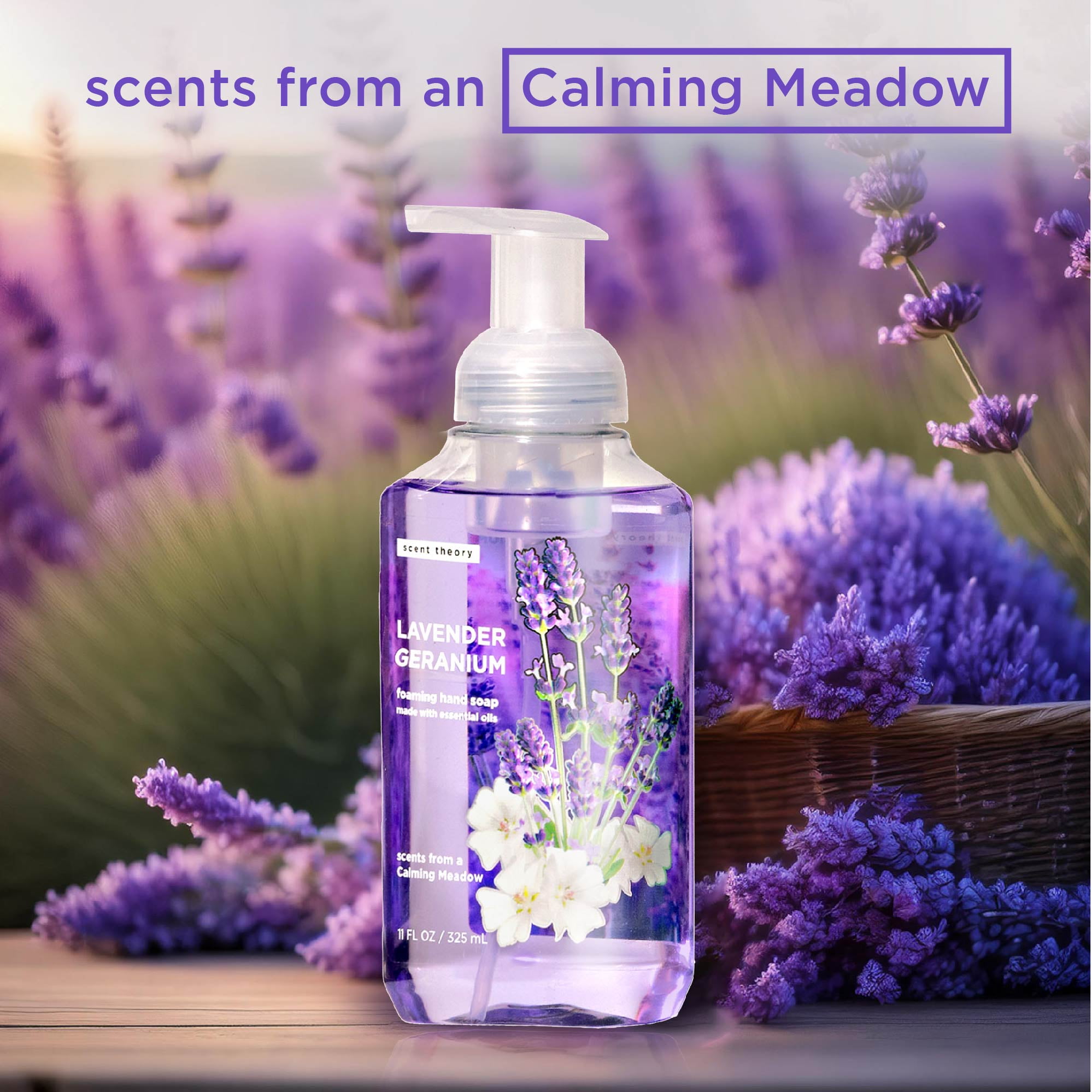 (8 pack) Scent Theory Foaming Hand Soap, Lavender Blooms, 11 fl oz