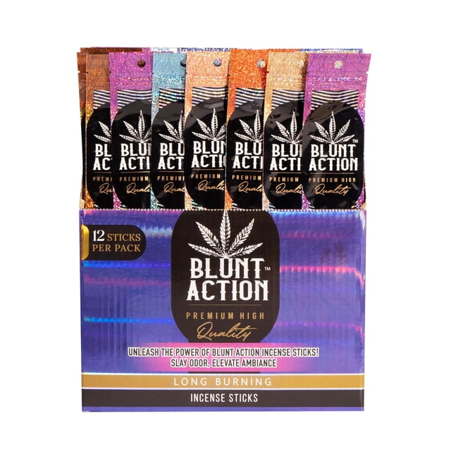Varillas de incienso Tulasi Blunt Action, 144 unidades, 12 paquetes de aromaterapia