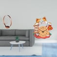 thumbnail image 2 of Soporte Para Botellas De Vino Con Forma De Gato De Hierro, Organizador De Reloj De Pared Silencioso Para Niños, Para Oficina, Dormitorio, Cocina Y Hogar., 2 of 8