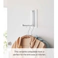 thumbnail image 2 of Yamazaki Home Magnetic Folding Hook, White, Steel, Supports 3.3 pounds, Magnetic, No Assembly, 2 of 7