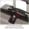 thumbnail image 3 of Square 2Pack PU Leather Skull Cruise Luggage Tag with Privacy Cover and Name ID Tag for Travel Handbags Backpacks Luggage Tags, 3 of 6