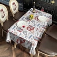 thumbnail image 6 of Vintage Baseball Elements Pattern Rectangle Tablecloth 60x120in,Waterproof Polyester Rectangle Table Cloth, Wipeable Spillproof Polyester Tablecloth for Dining, Camping, Indoor and Outdoor, 6 of 6