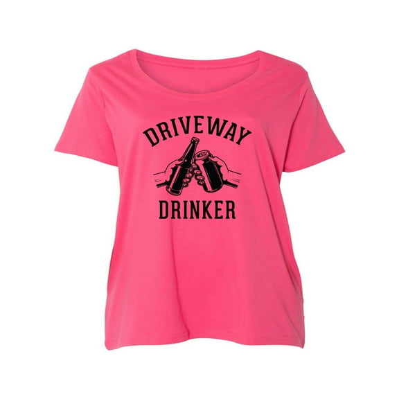 Driveway Drinker - Cheers! Womens Plus Size Scoopneck Tee