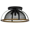 thumbnail image 1 of Monty 16 Inch Semi Flush Ceiling Mount Light Fixture, Black Mesh Shade, 1 of 1