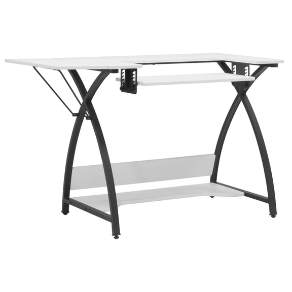 Sew Ready Comet Sewing Table Folding Top Adjustable Platfomr Black/White