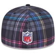 thumbnail image 4 of Men's New Era Black Jacksonville Jaguars 2024 NFL Crucial Catch Plaid 59FIFTY Fitted Hat, 4 of 5