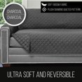 thumbnail image 4 of Original Patent Pending Reversible X-Large Oversized Sofa Protector, Many Colors, Seat Width to 78 Inch, Furniture Slipcover, 2 Inch Strap, Couch Slip Cover Throw for Dogs, Pets, Charcoal, 4 of 8