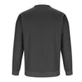 thumbnail image 6 of Sookity Mens Loose Fit Long Sleeve Shirts Solid Color Big and Tall Elastic Pullover Tops with Chest Pockets Men Shirts Casual Black,L, 6 of 7