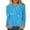 Blue B, variant on Womens Long Sleeve T-Shirts Solid Color Crew Neck Long Sleeve Tee for Women Fall Winter Layering Casual Everyday Wear Top
