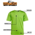 thumbnail image 2 of Black Bear Boys’ Athletic T-Shirt – 4 Pack Active Performance Dry-Fit Sports Tee (Sizes: 4-18), 2 of 6