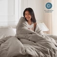 thumbnail image 5 of Bare Home Luxury Duvet Cover and Sham Set - Premium 1800 Collection - Ultra-Soft - California King, Khaki, 3-Pieces, 5 of 10
