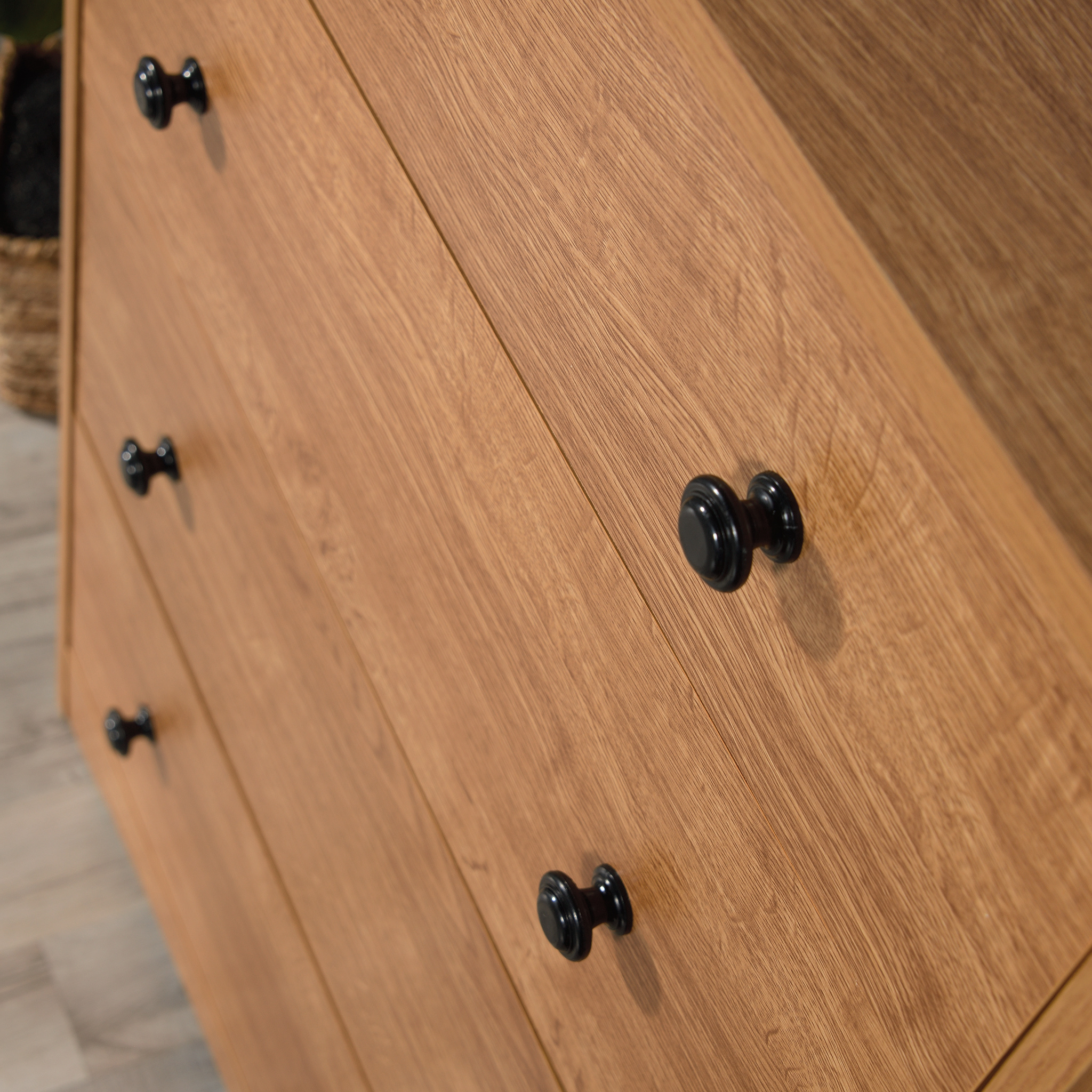 Aukfa Compact 4-Drawer Dresser, Space-Saving Storage Chest Modern Wood Cabinet for Small Bedroom & Living Room,Walnut