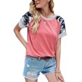 thumbnail image 2 of Blusa casual de verano con cuello redondo y manga corta para mujer, 2 of 6