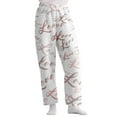 thumbnail image 5 of Valentine's Day Womens Flannel Pajama Pants Fluffy Plush Heart Print Lounge Sleep Pants Cozy Elastic Waist Winter Fuzzy Pajama Bottoms, 5 of 6