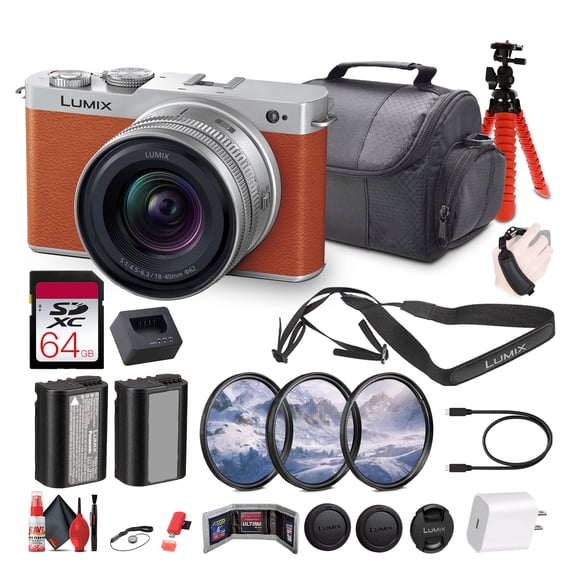 Panasonic Lumix S9 Mirrorless Camera New (Orange) with S 20-60mm f/3.5-5.6 Lens Pro Bundle