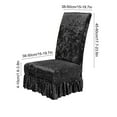 thumbnail image 3 of Thickened Velvet Stretch Chair Cover with Skirt, High-Elastic Universal Slipcover for High-Back Dining Chairs – Wrinkle-Free, Non-Slip Seat Protector for Home Hotel Wedding Banquet Decor, 3 of 6