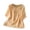 Z235-Yellow, variant on Ichuanyi Women's Embroidered Tops 3/4 Sleeve Line Round Neck Blouses Shirts Dressy Tunics Peasant Tops Loose Fit