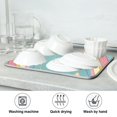 thumbnail image 7 of Yayeee Dish Drying Mat for Kitchen Counter 16"x18" Microfiber Absorbent Pad, Retro Beige Rainbow, 7 of 7