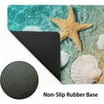 thumbnail image 5 of Beach Mouse Pad 35.4 X 15.7 Inch XXL Summer Starfish Beach Themed Teal and Tan Print Full Desk Mousepad Extended Large Non-Slip Rubber Base Keyboard Mat with Stitched Edges for Gaming Office, 5 of 6