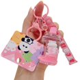 thumbnail image 1 of Adorable Rabbit Water Bucket Keychain for Kids - Cute Acrylic Quicksand Key Ring Decoration, Cartoon Animal Handbag Accessory, 1 of 4