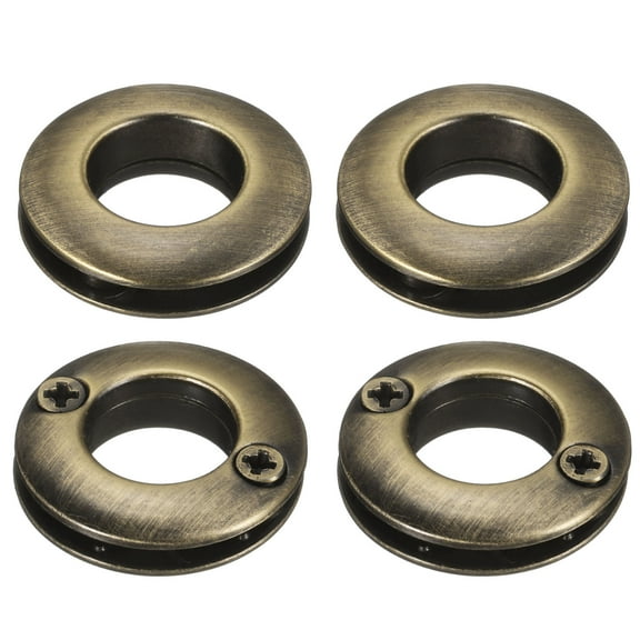 Uxcell Zinc Alloy Screw Eyelet Grommets, 3/8" Metal Rings for Curtain Bag Loop Handle Connector Accessories(Bronze)