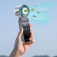 thumbnail image 4 of Taicans Portable Handheld Turbo Fan,Handheld Portable Fan with Ice Cooler,Rechargeable Personal Fan,Foldable,High Speeds,Led Display,for Outdoor Activities,Travel,Working Gray, 4 of 6