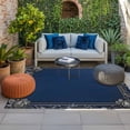 thumbnail image 2 of Navy Blue Geometric Outdoor Rug for Patio/Deck/Porch, Non-Slip Large Area Rug 6 x 9 Ft, Farmhouse Geo Retro Art Watercolor Indoor Outdoor Rugs Washable Area Rugs, Reversible Camping Rug Carpet Runner, 2 of 8
