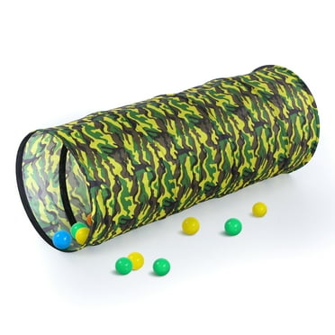 Wilwolfer Kids Play Tunnel Tent for 1-3 Year Toddlers Babies Camouflage Crawl Tube Indoor Outdoor