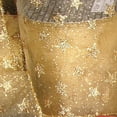 thumbnail image 2 of Sheer Metallic Gold Glitter Stars Wired Craft Ribbons 2" x 40 Yards, 2 of 2