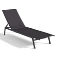 thumbnail image 2 of AECOJOY Chaise Longue Inclinable de Patio Réglable avec Roues - Noir, 2 of 9