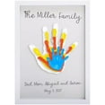 thumbnail image 3 of Family Print Kit, Print Shadow Box, DIY Colorful Craft Keepsake Frame, Wooden Frame for Home Decor, Personalized Hand Print Ornament Perfect Keepsake Gift for New Parents(Black), 3 of 6