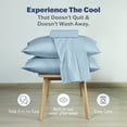 thumbnail image 4 of Martex brrr° Queen Cooling Sheet Set | 300TC Cotton Blend Triple Chill | Blue, 4 of 7